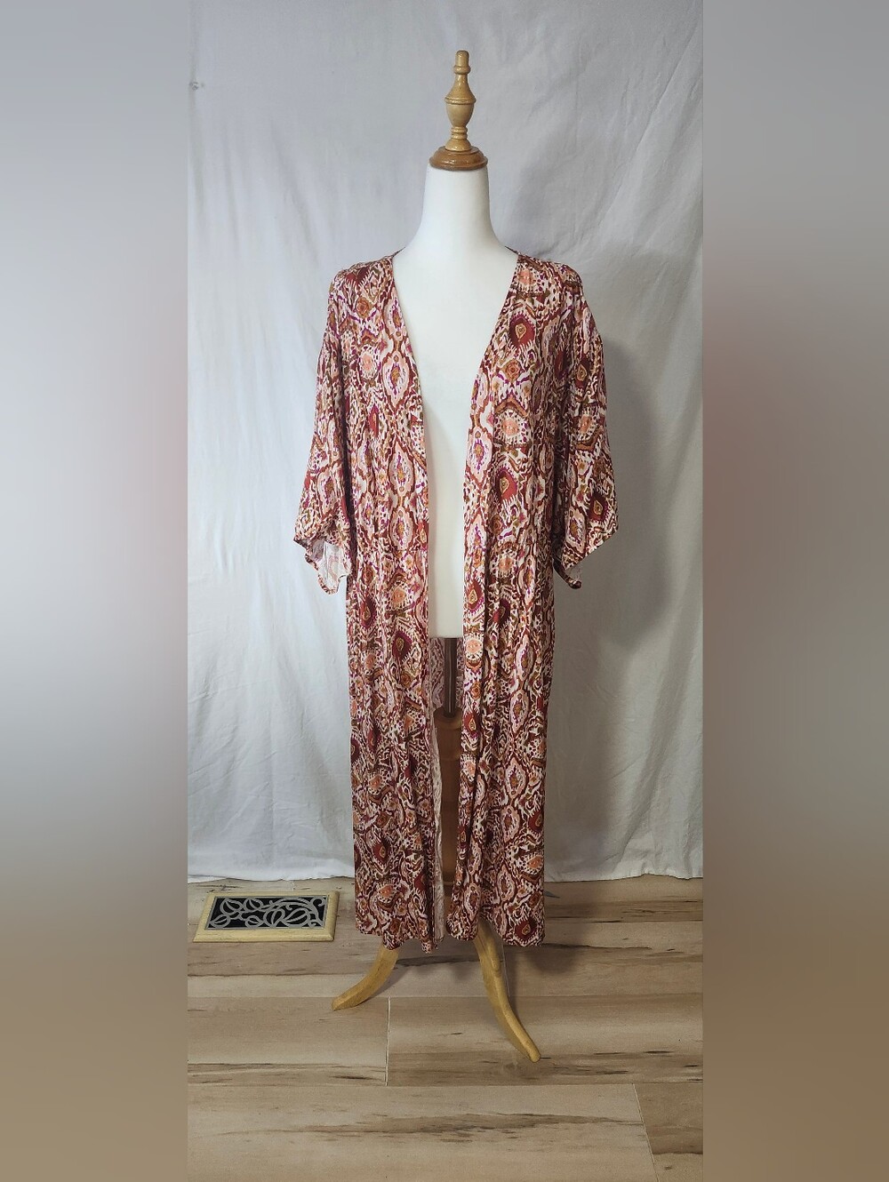 Kismet Lightweight Rust Multi-Print Duster Jacket - Picture 7 of 8
